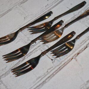 🍽️ Vintage Silverplate Forks · Set of 6 · Stamped Martin 90 ·